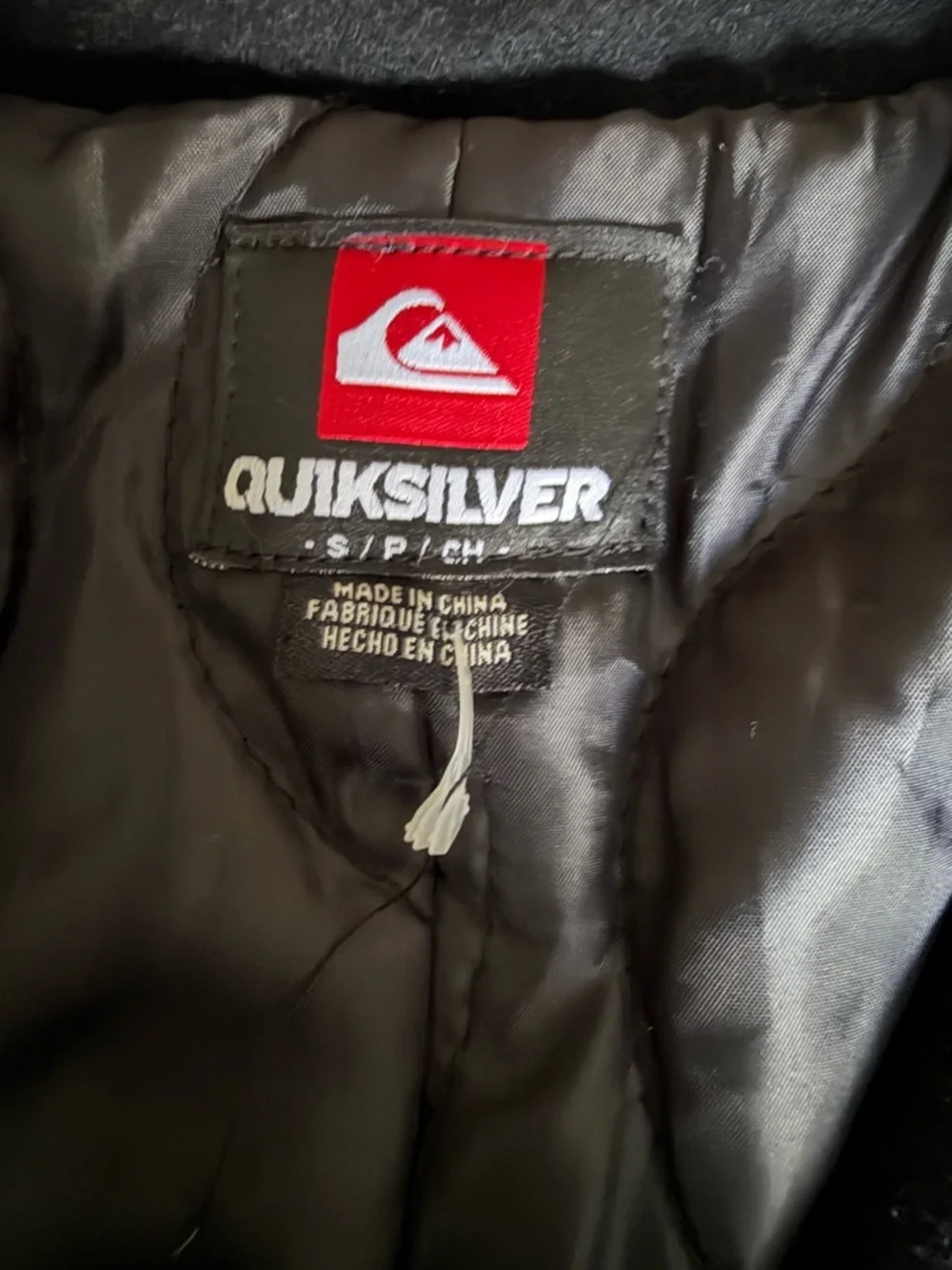 Quiksilver Men's Black Double-Breasted Wool Peacoat - Picture 5 of 5